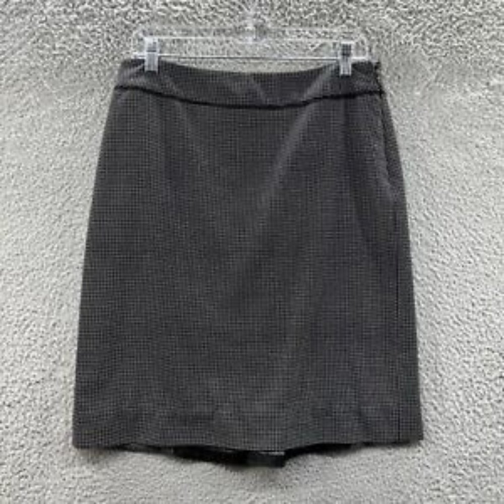 White‎ House Black Market Skirt Women's Size 10 Black Polk Dot Tube Skirt